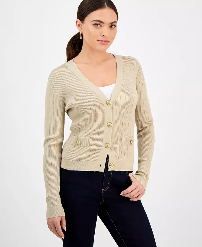 Alfani I.N.C. International Concepts Petite Button-Front V-Neck Cardigan Exclusively At Macy's Women's Fashion Shoes & Accessories
