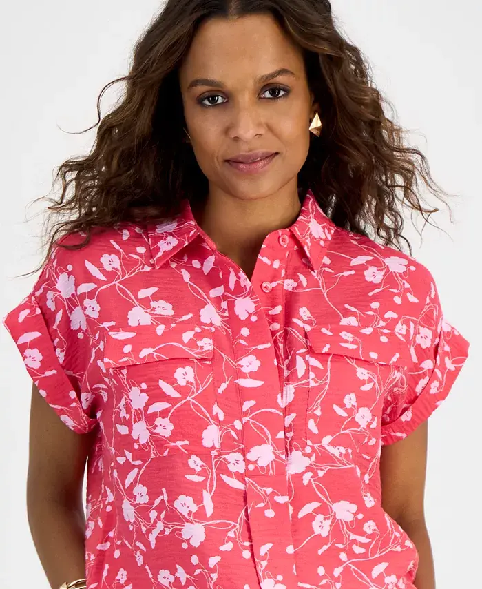 Alfani I.N.C. International Concepts Petite Cap-Sleeve Top Exclusively At Macy's Women's Fashion Shoes & Accessories