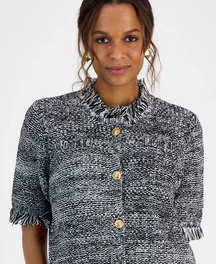 Alfani I.N.C. International Concepts Petite Short-Sleeve Cardigan Exclusively At Macy's Women's Fashion Shoes & Accessories