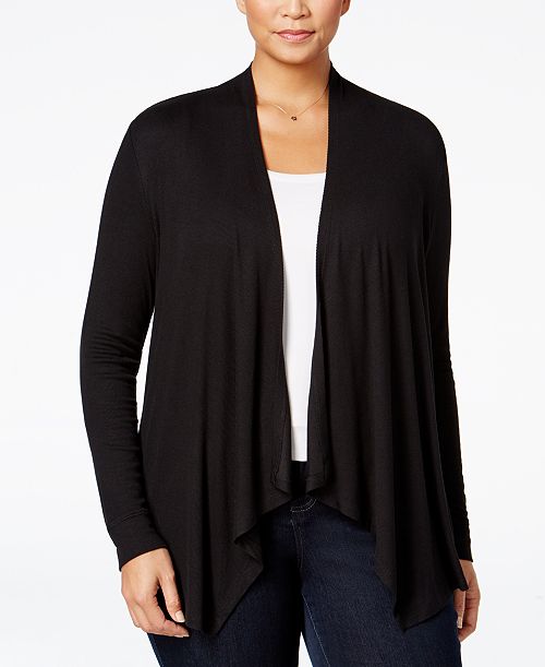 alfani I.N.C. International Concepts Plus Size Draped Cardigan Created for Macy's Women's Fashion Shoes & Accessories