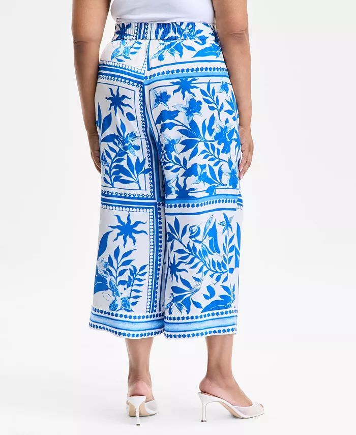 Alfani I.N.C. International Concepts Plus Size Drawstring Wide-Leg Pants Exclusively At Macy's Women's Fashion Shoes & Accessories