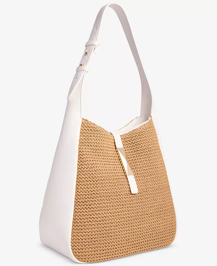 Alfani I.N.C. International Concepts Salee Straw Shoulder Bag Exclusively At Macy's Handbags Purses & Accessories