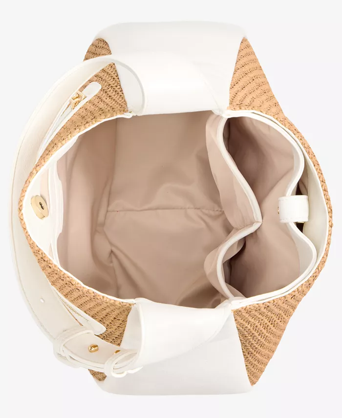 Alfani I.N.C. International Concepts Salee Straw Shoulder Bag Exclusively At Macy's Handbags Purses & Accessories