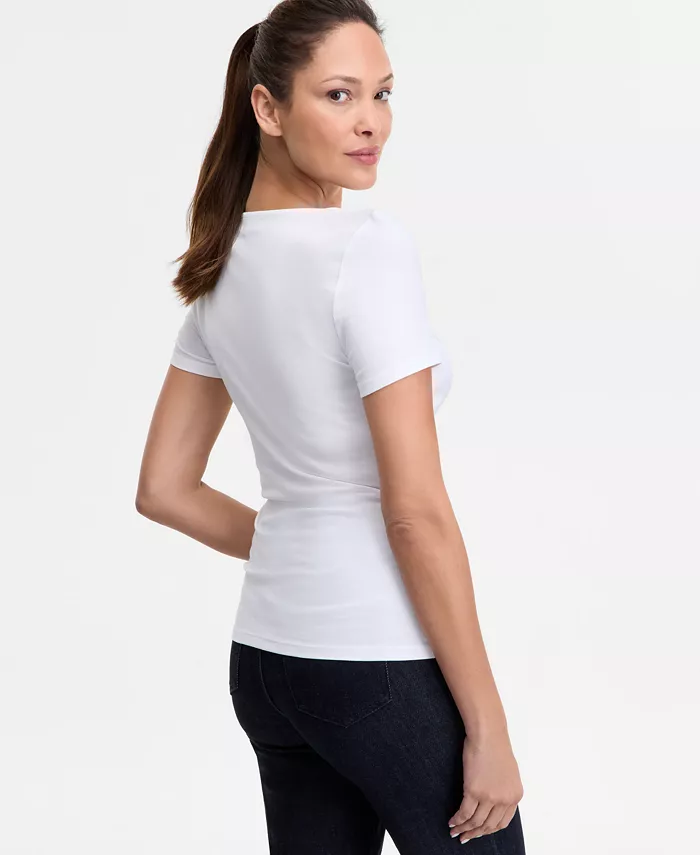 Alfani I.N.C. International Concepts Women's Asymmetric-Neck Top Exclusively At Macy's Women's Fashion Shoes & Accessories