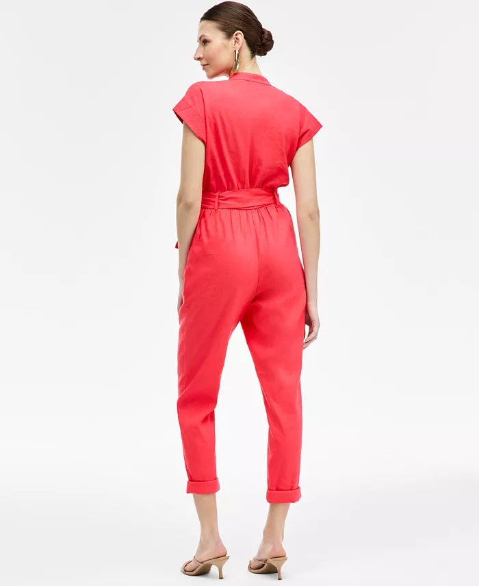 Alfani I.N.C. International Concepts Women's Belted Cap-Sleeve Jumpsuit Exclusively At Macy's Women's Fashion Shoes & Accessories