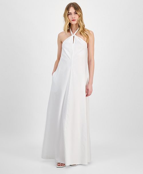 alfani I.N.C. International Concepts Women's Braided-Neck Maxi Dress Exclusively at Macy's Women's Fashion Shoes & Accessories