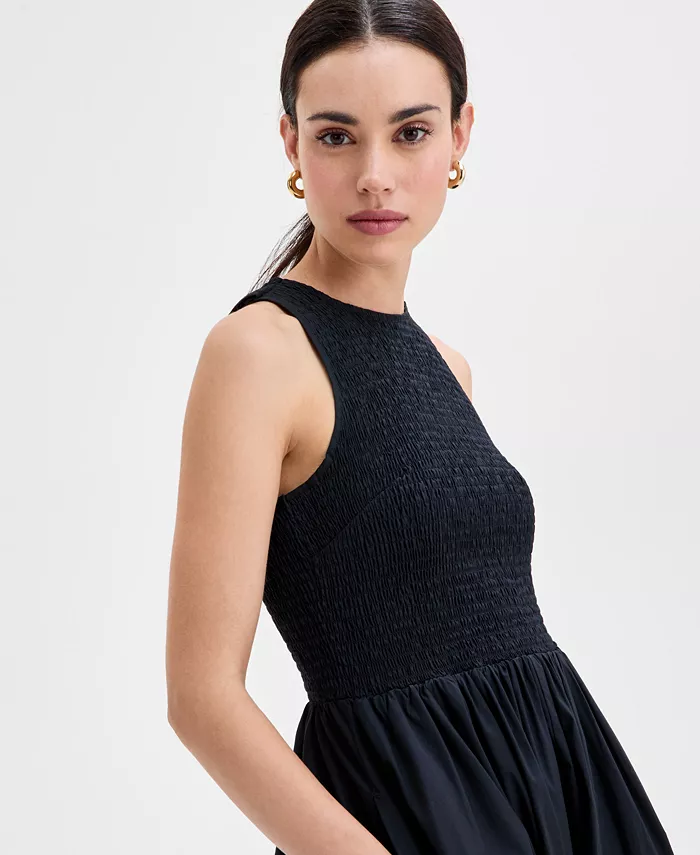 Alfani I.N.C. International Concepts Women's Cotton Sleeveless Smocked Maxi Dress Exclusively For Macy's Women's Fashion Shoes & Accessories