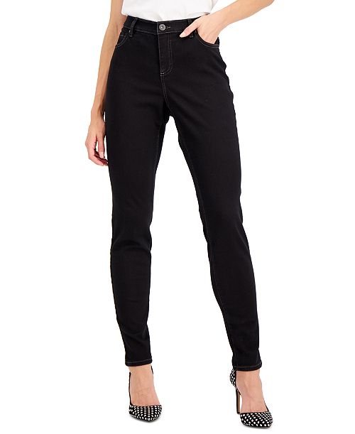 alfani I.N.C. International Concepts Women's Curvy Mid Rise Skinny Jeans Created for Macy's Women's Fashion Shoes & Accessories