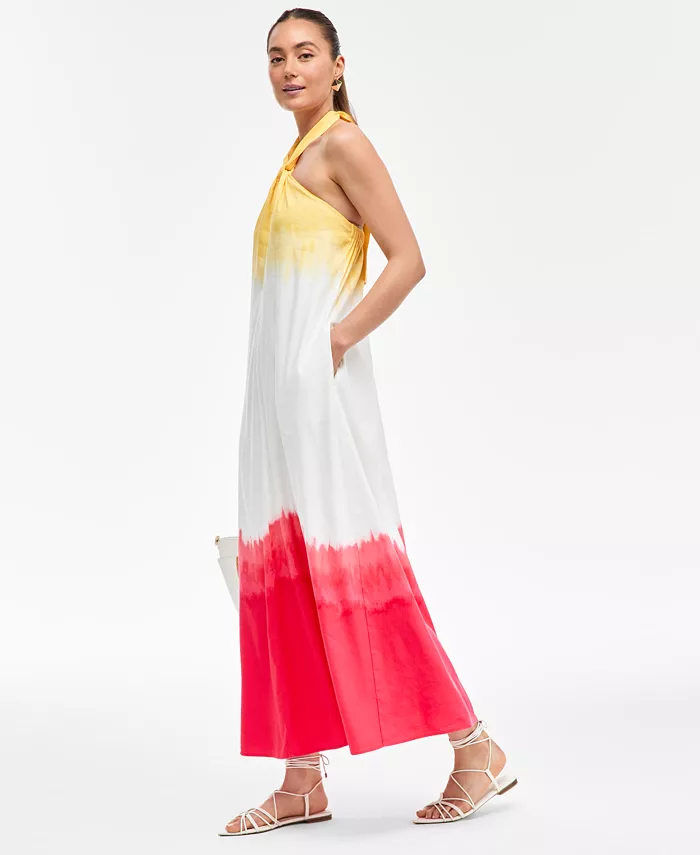 Alfani I.N.C. International Concepts Women's Dip-Dyed Linen-Blend Maxi Dress Exclusively At Macy's Women's Fashion Shoes & Accessories