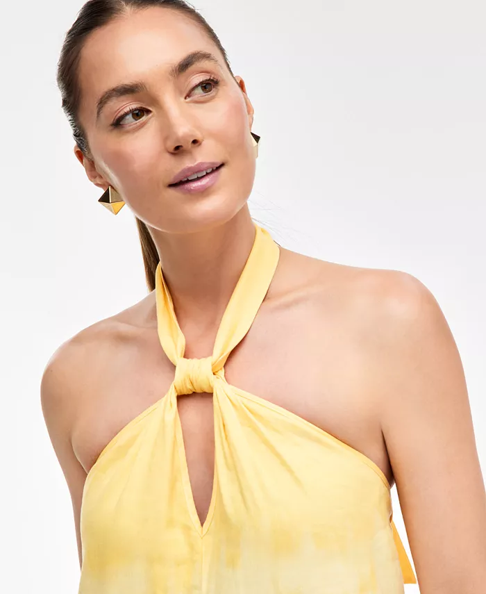 Alfani I.N.C. International Concepts Women's Dip-Dyed Linen-Blend Maxi Dress Exclusively At Macy's Women's Fashion Shoes & Accessories