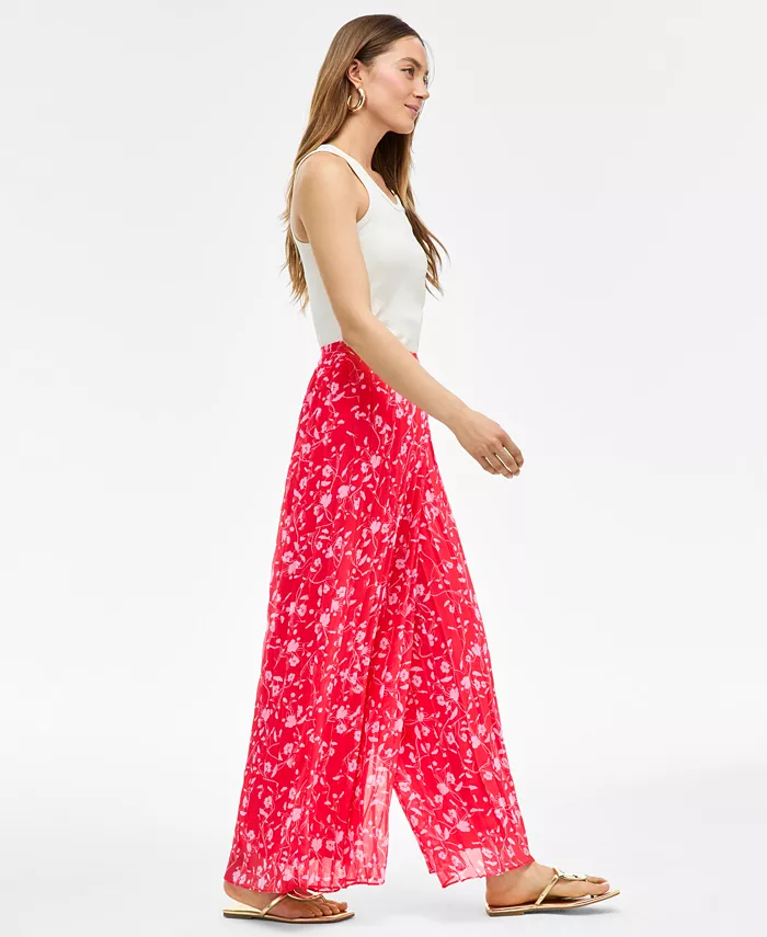 Alfani I.N.C. International Concepts Women's Floral-Print Chiffon Wide-Leg Pants Exclusively At Macy's Women's Fashion Shoes & Accessories