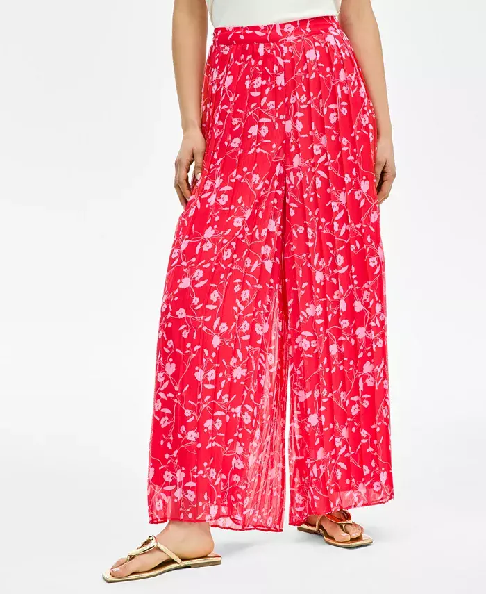 Alfani I.N.C. International Concepts Women's Floral-Print Chiffon Wide-Leg Pants Exclusively At Macy's Women's Fashion Shoes & Accessories