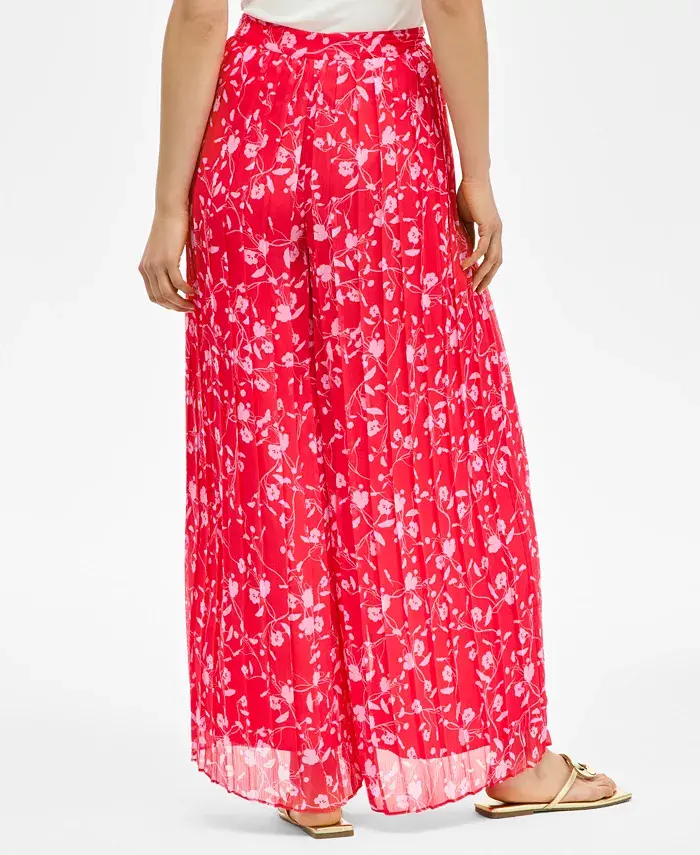 Alfani I.N.C. International Concepts Women's Floral-Print Chiffon Wide-Leg Pants Exclusively At Macy's Women's Fashion Shoes & Accessories