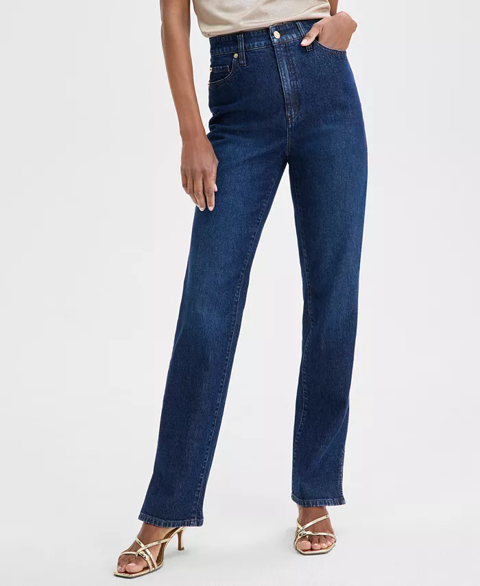 Alfani I.N.C. International Concepts Women's High-Rise Straight-Leg Jeans Exclusively At Macy's Women's Fashion Shoes & Accessories