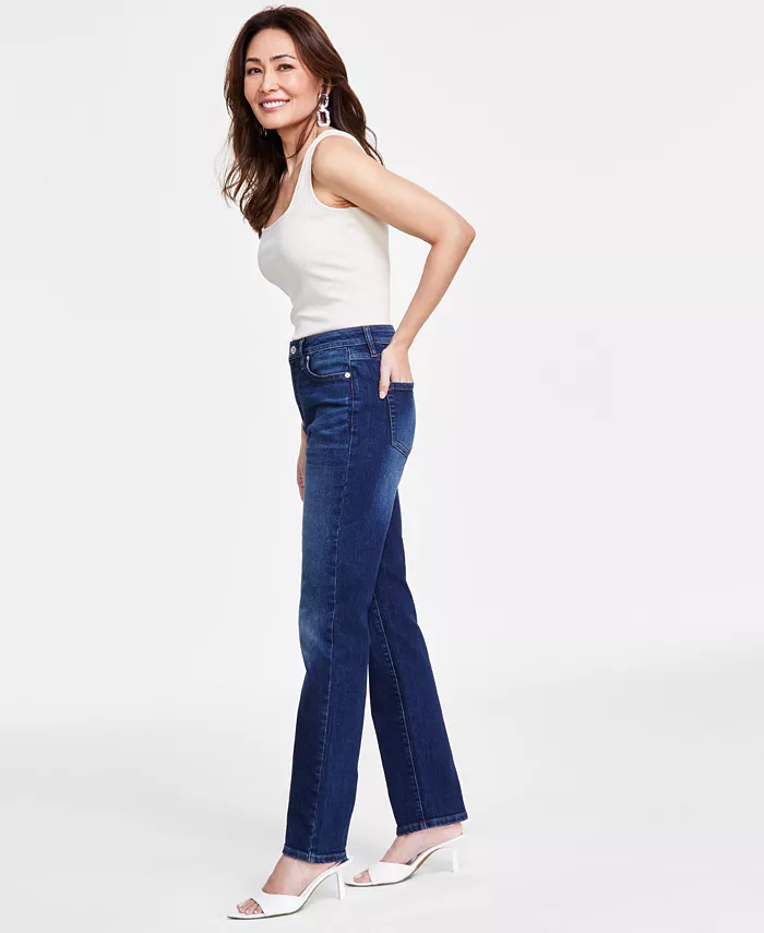 Alfani I.N.C. International Concepts Women's High-Rise Straight-Leg Jeans Created For Macy's Women's Fashion Shoes & Accessories
