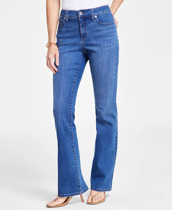 Alfani I.N.C. International Concepts Women's Mid-Rise Bootcut Jeans Created For Macy's Women's Fashion Shoes & Accessories