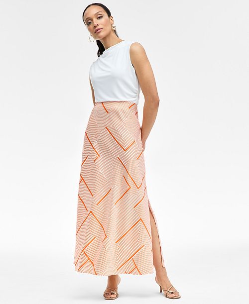 alfani I.N.C. International Concepts Women's Printed Midi Skirt Exclusively at Macy's Women's Fashion Shoes & Accessories