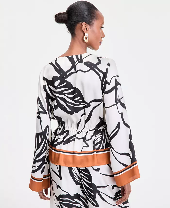 Alfani I.N.C. International Concepts Women's Printed Peplum Top Exclusively At Macy's Women's Fashion Shoes & Accessories