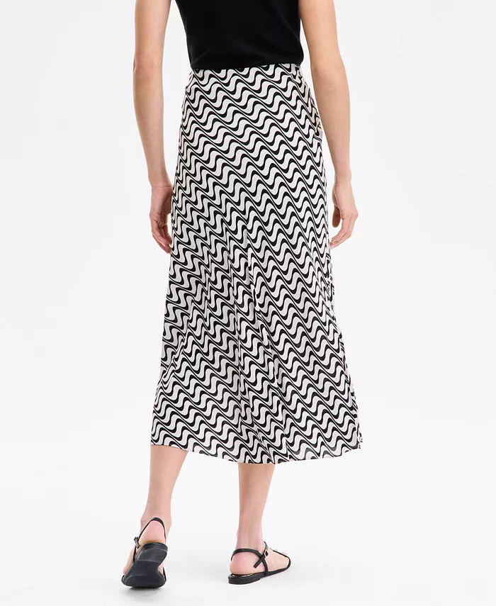 Alfani I.N.C. International Concepts Women's Printed Pull-On Midi Skirt Exclusively At Macy's Women's Fashion Shoes & Accessories