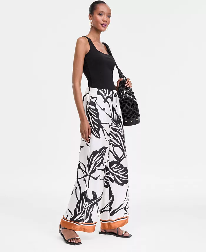 Alfani I.N.C. International Concepts Women's Printed Wide-Leg Pants Exclusively At Macy's Women's Fashion Shoes & Accessories