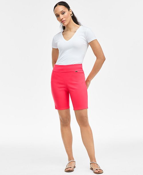 alfani I.N.C. International Concepts Women's Pull-On Bermuda Shorts Exclusively at Macy's Women's Fashion Shoes & Accessories