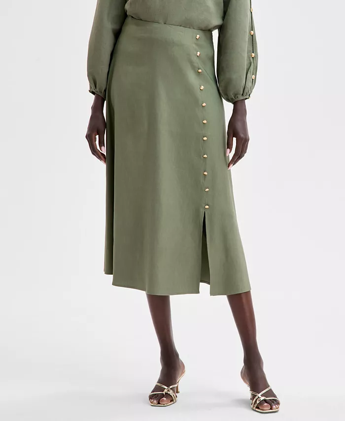 Alfani I.N.C. International Concepts Women's Side Button Skirt Exclusively At Macy's Women's Fashion Shoes & Accessories