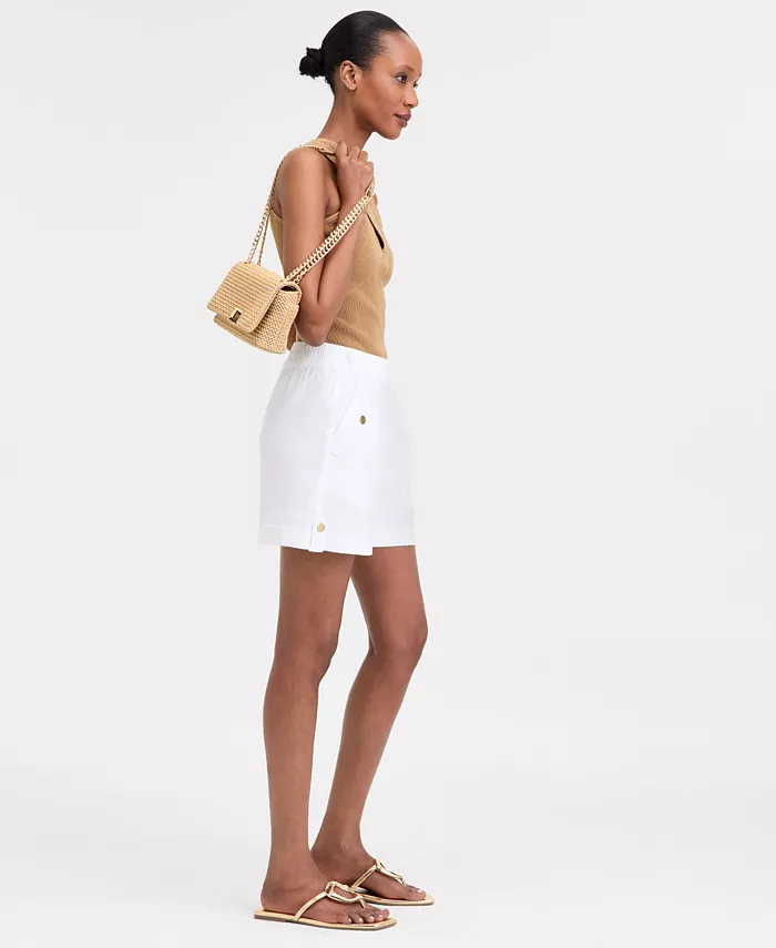 Alfani I.N.C. International Concepts Women's Side-Pocket Tab-Hem Shorts Exclusively At Macy's Women's Fashion Shoes & Accessories