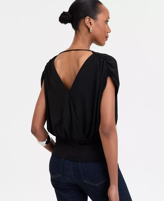 Alfani I.N.C. International Concepts Women's Surplice V-Neck Top Exclusively At Macy's Women's Fashion Shoes & Accessories