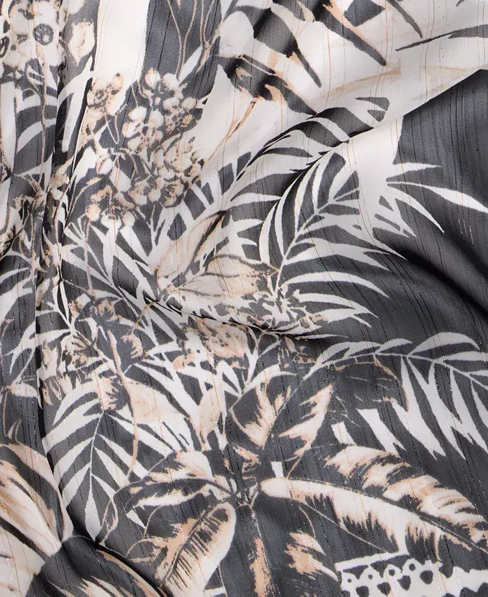 Alfani I.N.C. International Concepts Women's Tropical Leaf Border Print Square Scarf Exclusively At Macy's Women's Fashion Shoes & Accessories