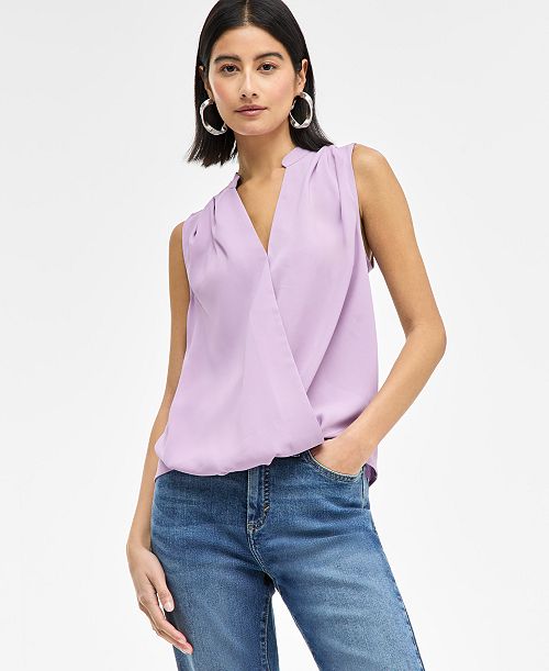 alfani I.N.C. International Concepts Women's V-Neck Sleeveless Top Exclusively at Macy's Women's Fashion Shoes & Accessories