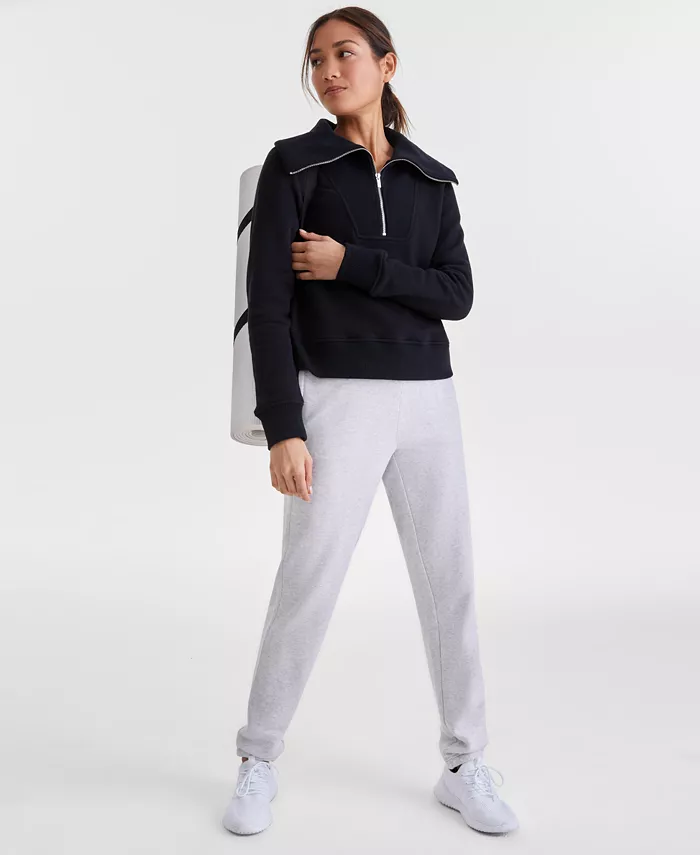 Alfani ID Ideology Women's Shawl-Collar Quarter-Zip Knit Top Exclusively At Macy's Women's Fashion Shoes & Accessories