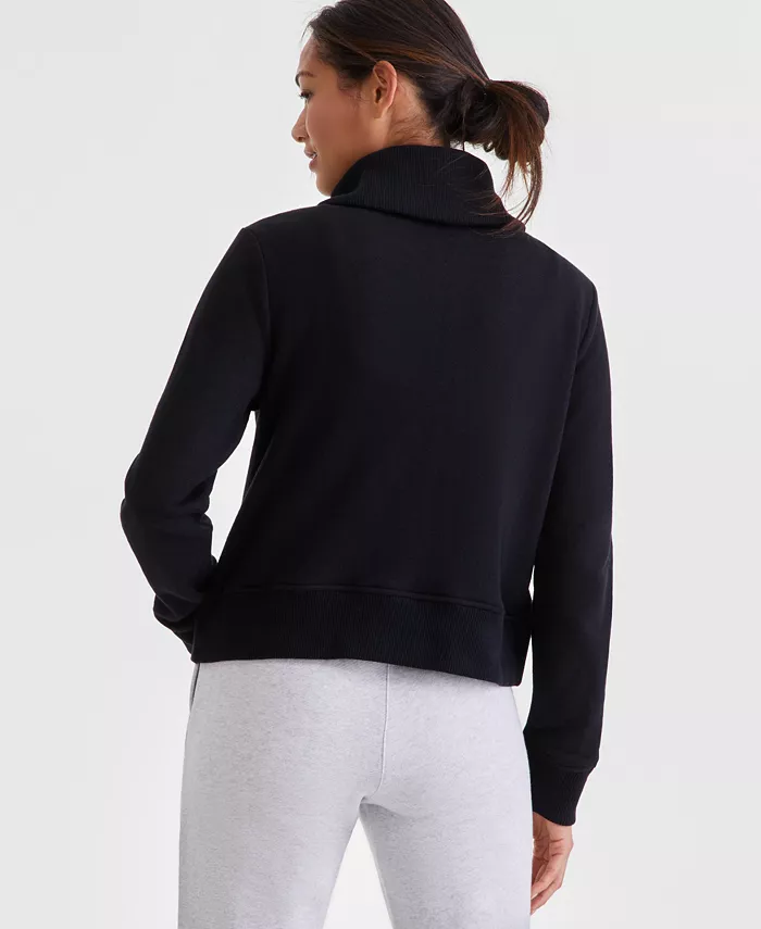 Alfani ID Ideology Women's Shawl-Collar Quarter-Zip Knit Top Exclusively At Macy's Women's Fashion Shoes & Accessories