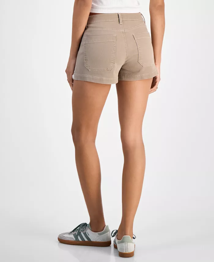 Alfani Indigo Rein Juniors' High-Rise Utility-Pocket Shorts Juniors'