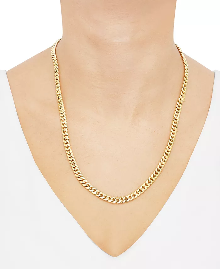 Alfani Italian Gold Miami Cuban Link 22" Chain Necklace (6mm) In 10k Gold Jewelry & Watches