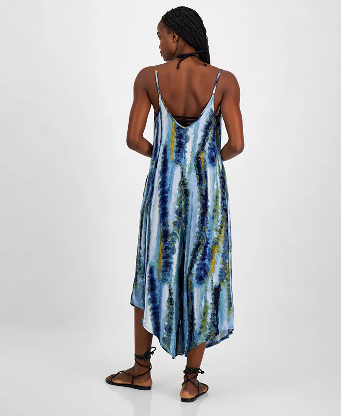 Alfani J Valdi Women's Scoop-Neck Swim Cover-Up Jumpsuit Women's Fashion Shoes & Accessories