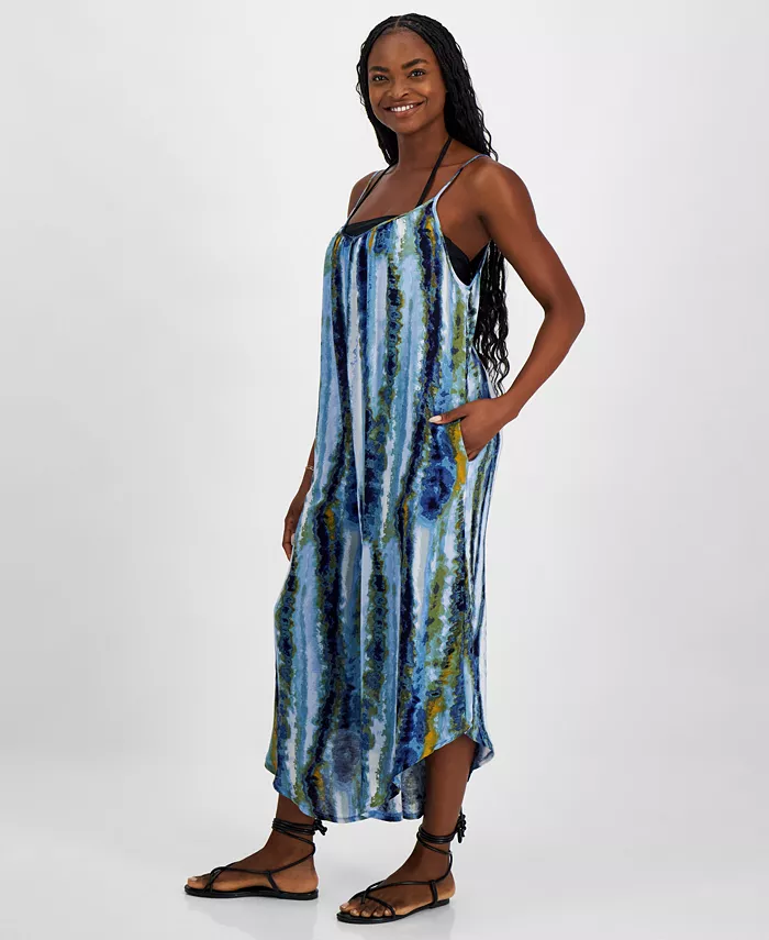 Alfani J Valdi Women's Scoop-Neck Swim Cover-Up Jumpsuit Women's Fashion Shoes & Accessories