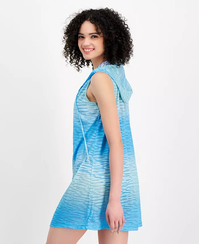 Alfani J Valdi Women's Sleevless Zipper Hoodie Cover-Up Dress Women's Fashion Shoes & Accessories