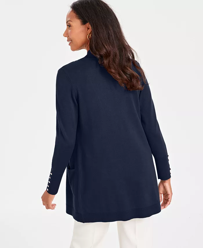 Alfani JM Collection Women's Button-Sleeve Flyaway Cardigan Exclusively At Macy's Women's Fashion Shoes & Accessories
