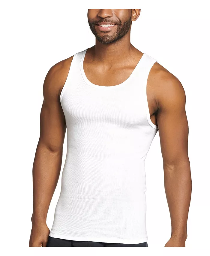 Alfani Jockey Men's 3-Pack Cotton Crewneck Tank Tops Men's Fashion & Accessories