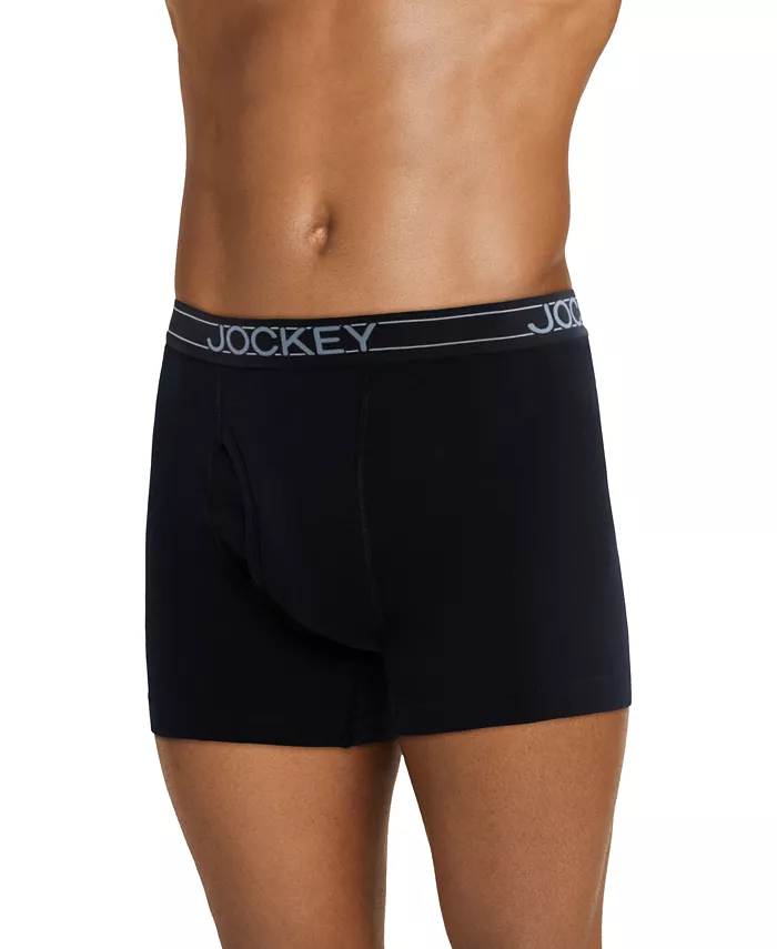 Alfani Jockey Men's Jockey Lightweight Cotton Blend 5" Boxer Briefs Pack Of 4 Men's Fashion & Accessories