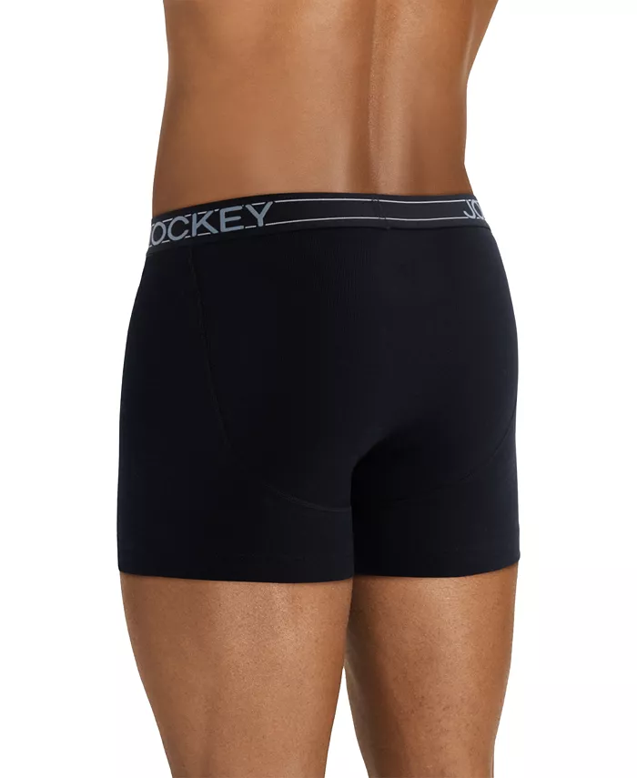 Alfani Jockey Men's Jockey Lightweight Cotton Blend 5" Boxer Briefs Pack Of 4 Men's Fashion & Accessories