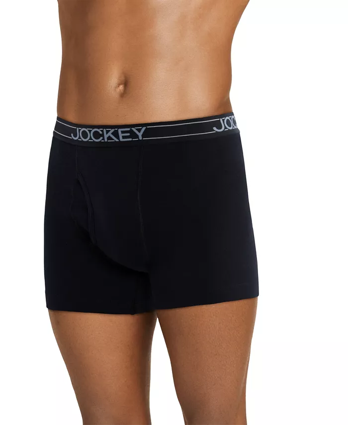 Alfani Jockey Men's Jockey Lightweight Cotton Blend 5" Boxer Briefs Pack Of 4 Men's Fashion & Accessories