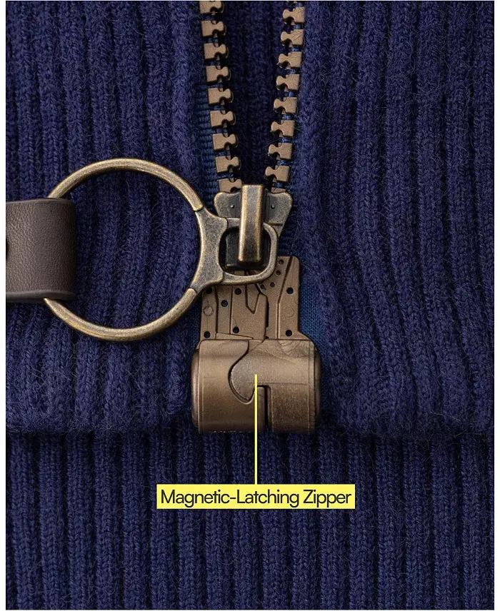 Alfani Joe & Bella Men’s Adaptive Magnetic Zip-Up Sweater Men's Fashion & Accessories