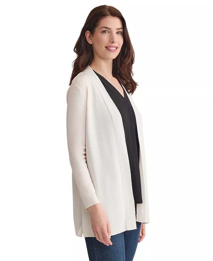 Alfani Jones New York Women's Relaxed V-Neck Open Cardigan Women's Fashion Shoes & Accessories
