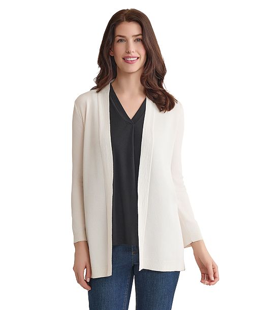 alfani Jones New York Women's Relaxed V-Neck Open Cardigan Women's Fashion Shoes & Accessories