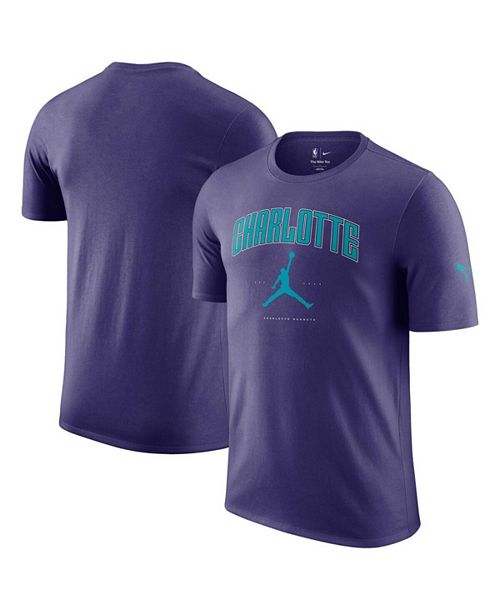 alfani Jordan Men's and Women's Purple Charlotte Hornets Essential Cities T-Shirt Sports Fan Shop