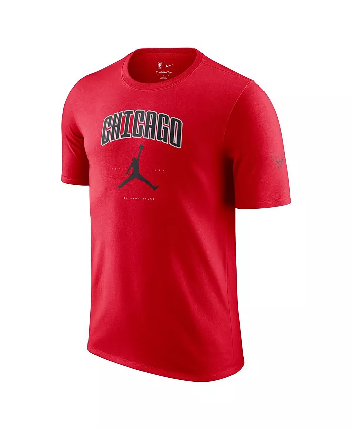 Alfani Jordan Men's And Women's Red Chicago Bulls Essential Cities T-Shirt Sports Fan Shop