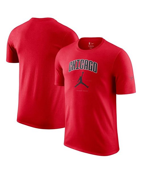 alfani Jordan Men's and Women's Red Chicago Bulls Essential Cities T-Shirt Sports Fan Shop
