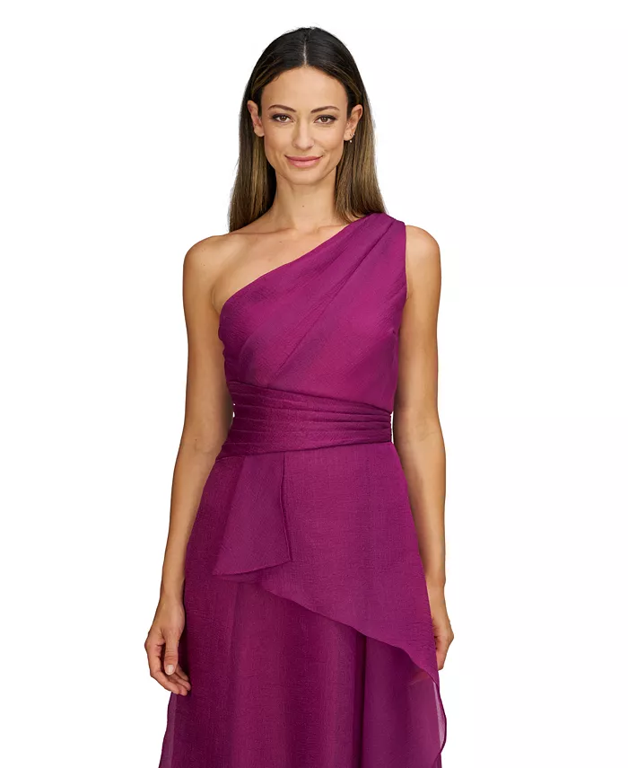 Alfani JS Collections Women's Seraphina Organza One-Shoulder Evening Gown Women's Fashion Shoes & Accessories