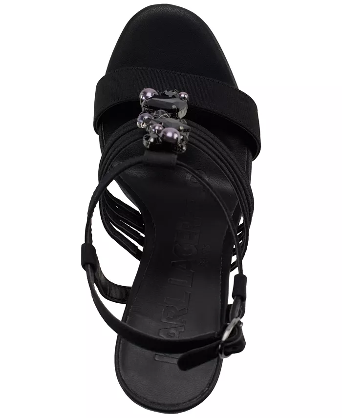 Alfani KARL LAGERFELD PARIS Cicely Strappy Embellished Dress Sandals Women's Fashion Shoes & Accessories